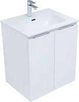 Aquanet Тумба под раковину Алвита New 60 2 дверцы подвесная белая матовая